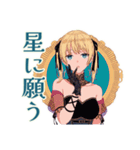 星を眺める金髪ゴスロリツインテ女子（個別スタンプ：7）