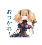 星を眺める金髪ゴスロリツインテ女子（個別スタンプ：25）