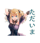 星を眺める金髪ゴスロリツインテ女子（個別スタンプ：28）