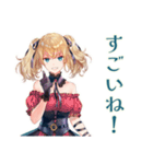 星を眺める金髪ゴスロリツインテ女子（個別スタンプ：30）