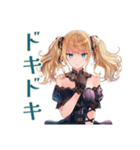 星を眺める金髪ゴスロリツインテ女子（個別スタンプ：35）
