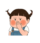 三つ編みのぽっちゃりした女の子 V.2（個別スタンプ：17）