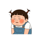 三つ編みのぽっちゃりした女の子 V.2（個別スタンプ：19）