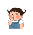 三つ編みのぽっちゃりした女の子 V.2（個別スタンプ：26）