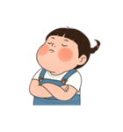 三つ編みのぽっちゃりした女の子 V.2（個別スタンプ：30）
