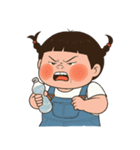 三つ編みのぽっちゃりした女の子 V.2（個別スタンプ：32）