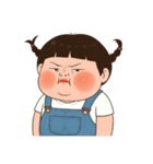 三つ編みのぽっちゃりした女の子 V.2（個別スタンプ：33）