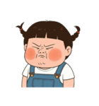 三つ編みのぽっちゃりした女の子 V.2（個別スタンプ：37）
