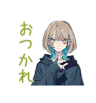 ミステリアス★クールな女子の同意（個別スタンプ：7）