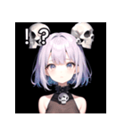 スカルファッション女子（個別スタンプ：17）
