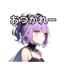 スカルファッション女子（個別スタンプ：35）