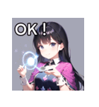 マジシャンファッション女子（個別スタンプ：9）