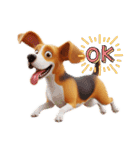 七月に使える犬のスタンプ3Dアニメ風（個別スタンプ：6）