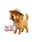 七月に使える犬のスタンプ3Dアニメ風（個別スタンプ：8）