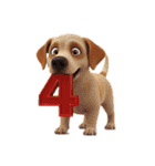 七月に使える犬のスタンプ3Dアニメ風（個別スタンプ：13）