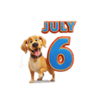 七月に使える犬のスタンプ3Dアニメ風（個別スタンプ：15）