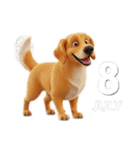 七月に使える犬のスタンプ3Dアニメ風（個別スタンプ：17）