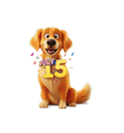 七月に使える犬のスタンプ3Dアニメ風（個別スタンプ：24）