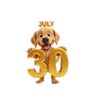 七月に使える犬のスタンプ3Dアニメ風（個別スタンプ：39）