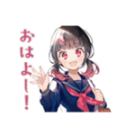 制服の女の子の夏★さわやか（個別スタンプ：2）
