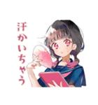制服の女の子の夏★さわやか（個別スタンプ：6）