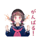制服の女の子の夏★さわやか（個別スタンプ：14）