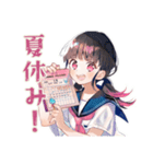 制服の女の子の夏★さわやか（個別スタンプ：25）