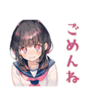 制服の女の子の夏★さわやか（個別スタンプ：27）