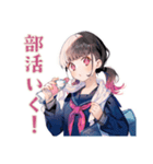 制服の女の子の夏★さわやか（個別スタンプ：32）