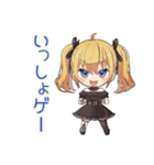 一緒にゲーム★金髪ゴスロリ女子（個別スタンプ：1）