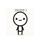 シンプル返信棒人間（個別スタンプ：7）