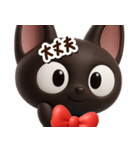 やさしいクロネコ☆3D【どアップ】（個別スタンプ：20）