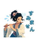 フルート女子T（個別スタンプ：13）