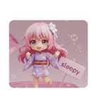 素足でおてんば精霊みなみちゃん（個別スタンプ：1）