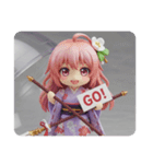 あなたを守る槍みなみちゃん（個別スタンプ：1）