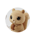ナッツを食べるリスちゃん（個別スタンプ：3）