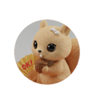 ナッツを食べるリスちゃん（個別スタンプ：4）