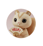 もふもふリスカプセルトイ（個別スタンプ：3）