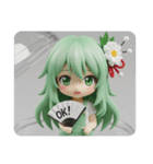 夏もがんばる精霊みなみちゃんカプセルトイ（個別スタンプ：3）