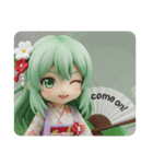 夏もがんばる精霊みなみちゃんカプセルトイ（個別スタンプ：4）