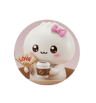カフェタイム肉まんちゃん(丸型)（個別スタンプ：8）