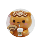 カフェタイムたこ焼きちゃん(丸型)（個別スタンプ：2）