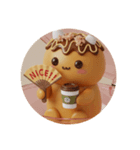 カフェタイムたこ焼きちゃん(丸型)（個別スタンプ：4）