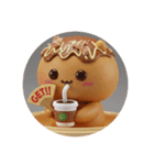 カフェタイムたこ焼きちゃん(丸型)（個別スタンプ：8）