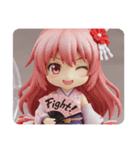 扇子で気持ちを伝える精霊みなみちゃん（個別スタンプ：3）