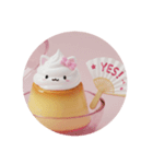ねこねこプリンちゃんカプセルトイ（個別スタンプ：5）