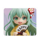 幸せを感じる精霊みなみちゃん（個別スタンプ：1）