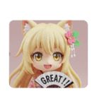 幸せを感じる精霊みなみちゃん（個別スタンプ：6）