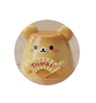 クマクマプリンカプセルトイ（個別スタンプ：1）