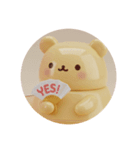 クマクマプリンカプセルトイ（個別スタンプ：7）